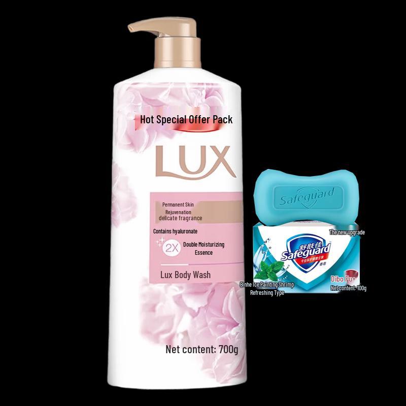 Lux Delicate Skin Scented Shower Gel & Mint Soap Set
