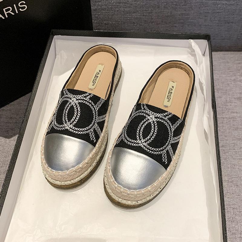 

Xiaoxiangfeng fisherman shoes women s 2025 new thick-soled one-pedal lazy loafers straw-woven casual Internet celebrity single shoes women 39