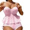 Women S Solid Color Split Swimsuit Sexy Bikini Set Beachwear