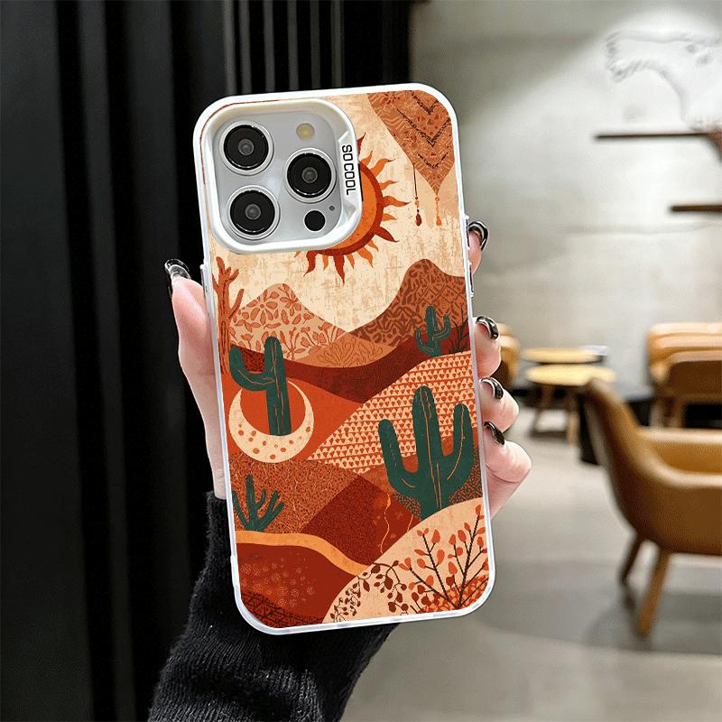 

Cactus Pattern Soft Phone Case for iPhone 15 16 17 Pro Max 17Air 16E 14 Plus 13 12 Mini Shockproof Cover Back Shell iPhone 17 Pro