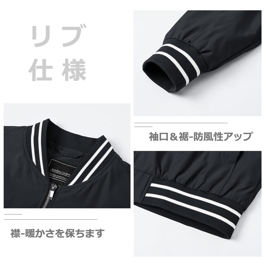KEFITEVD Lightweight Pilot Baseball Plus Business Size XL Men's Jacket, Autumn/Winter Jacket, Sizes, Lightweight, Windproof, Jacket, Black,