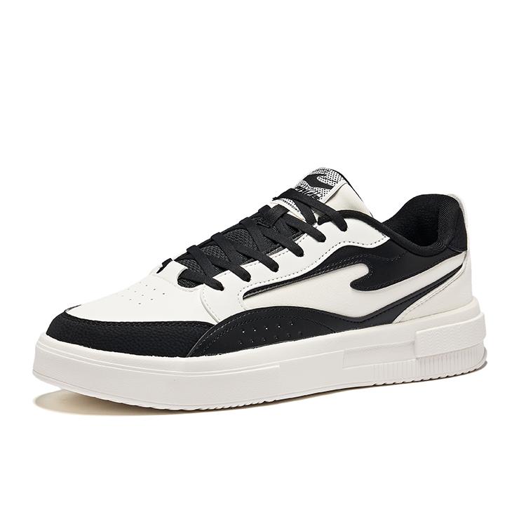 Hongxing Erke Hongyi Classic Versatile Non-Slip Wear-Resistant Low-Top Skate Shoes Men sneakers Black White V1125101421-001