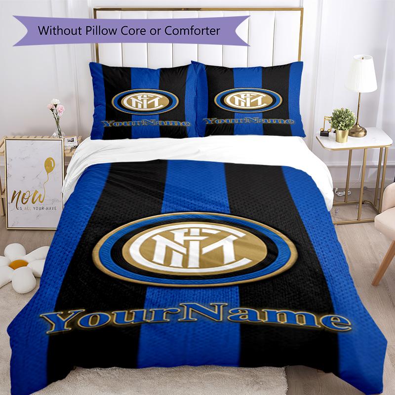 Inter Milan Customize your name Bedding Set Breathable Duvet Cover with Pillowcases Home Decoration Birthday Gift