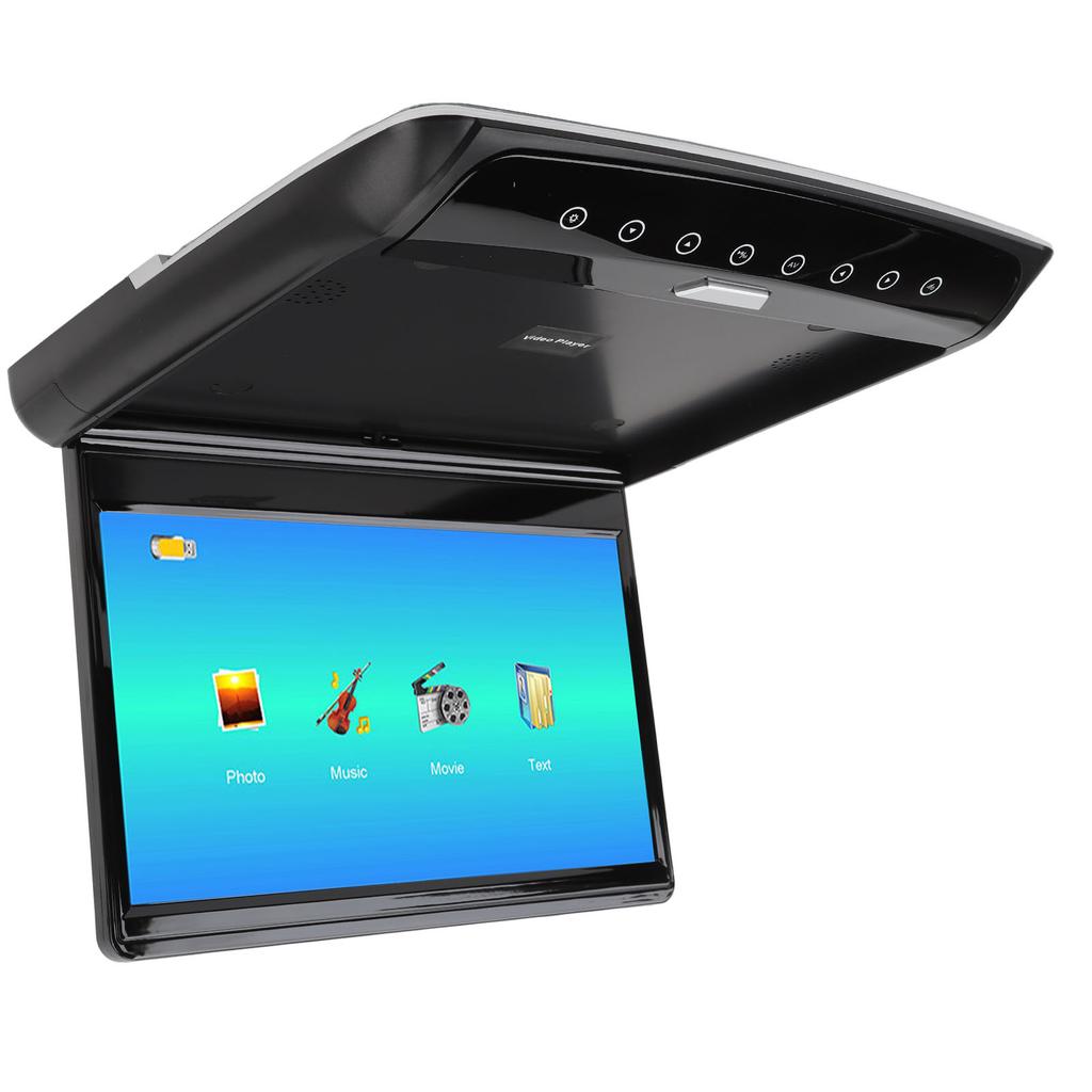 Car Overhead Player 11.6 Inch HD IPS Screen 170 Deg Opening Angle Rear Seat Entertainment for Business Car SUV RV Black
