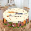 One Cat-Themed Tablecloth, Featuring Cute Cat And Paw Print Designs, Suitable for Home Kitchen Decor, Room Decoration