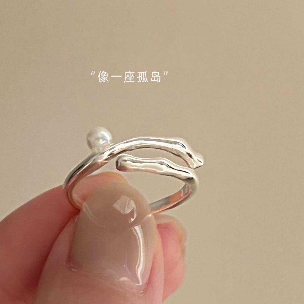 Retro Heavy Industry S plain ring, non-fading opening adjustable index finger ring