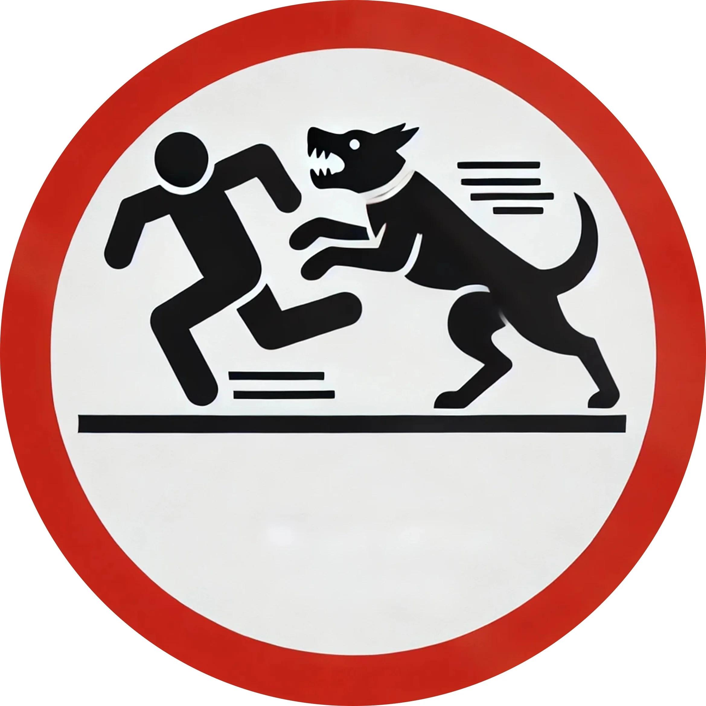 

Home DecorRound Dog Attack Warning Sign Waterproof FadeResistant Durable Wall Art for Home Bar Decor Dog Wall Art 20x20cm(8x8inch)