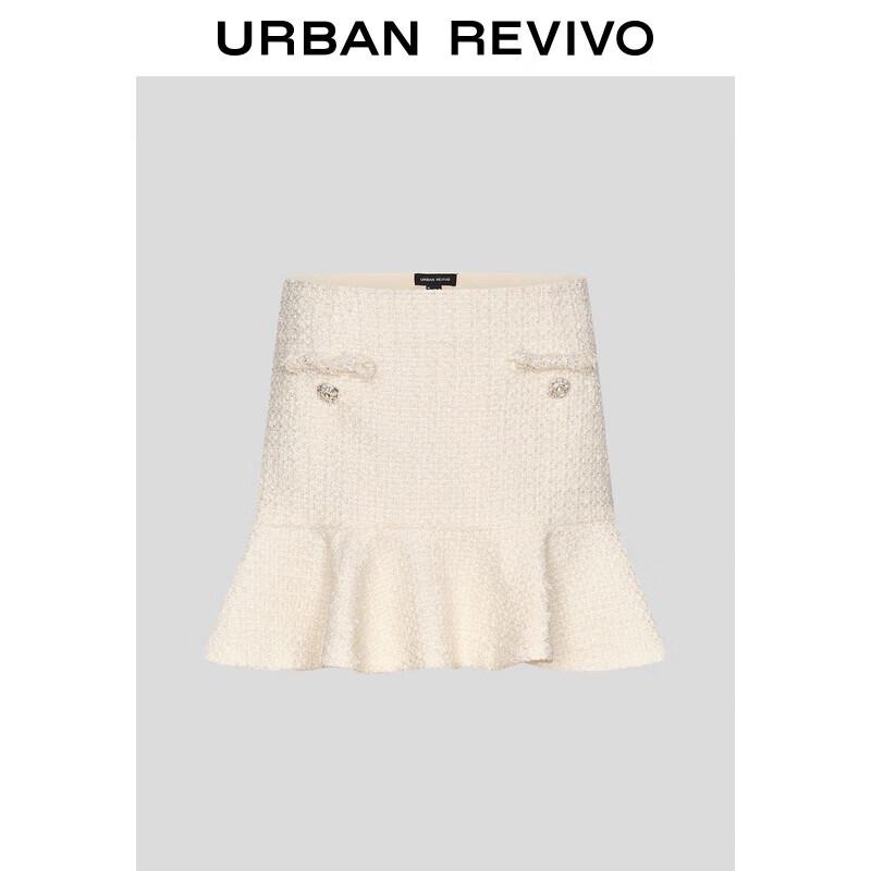 UR Women s Elegant Textured High-Waist Mini Skirt S