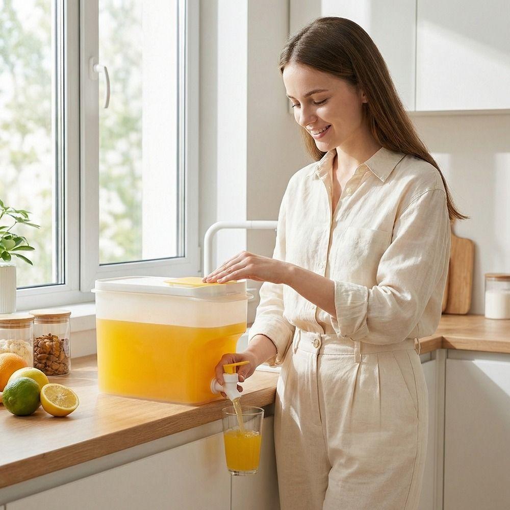 4L Cold Water Kettle Leak-Proof Refrigerator Water Jug Juice Pitcher  Chilled Water