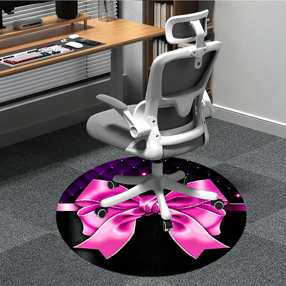 1pc Bow Ribbon Chair Carpet for Office - Durable, Ideal for Chair Mats, Stylish & Functional Decorative Rug yy260203087