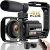 4K Camcorder UHD Video Camera 48MP WiFi IR Night Vision, 16X Digital Zoom.