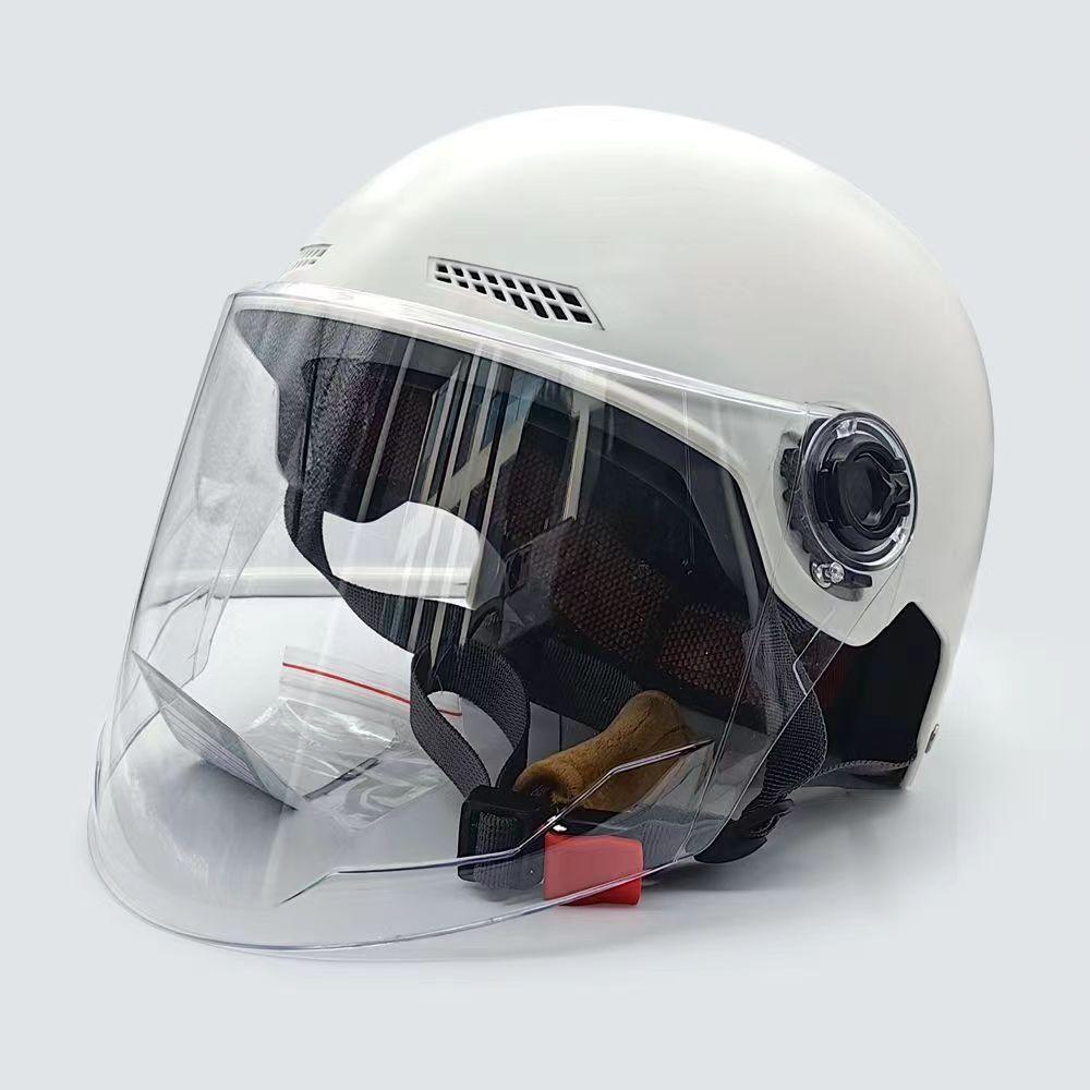 National Standard Electric Bike Motorcycle Helmet, All-season Universal Summer Sun Protection New Adjustable Hood