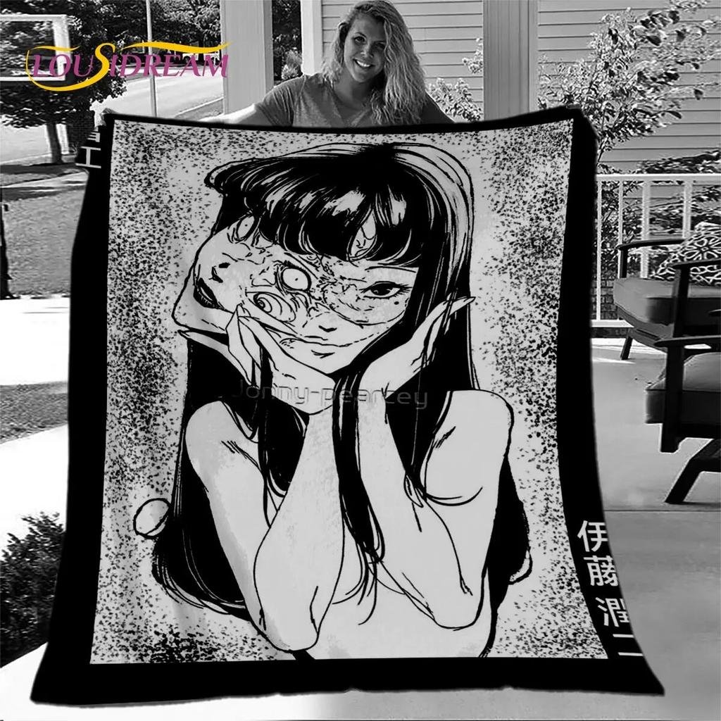 Junji Ito Tomie Kawakami Ghost Soft Plush Blanket,Flannel Blanket Throw Blanket for Living Room Bedroom Bed Sofa Picnic Cover