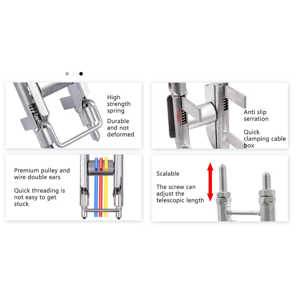 Stable Cable Threading Aid Anti-Slip Serration Wire Pulling Pulley Distribution Box