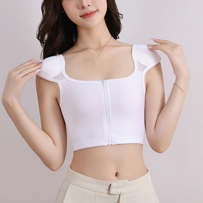 Stoßfestes flaches Brust-Binder Bustier Shapewear Schulterpolster Brustbindung Cosplay