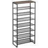 8-Tier Shoe Rack, Shoe Storage Organizer with Mesh Shelves, Free Standing Shoe Shelf Stand for 21-24 Pairs of Shoes for Entryway, Hallway, Closet