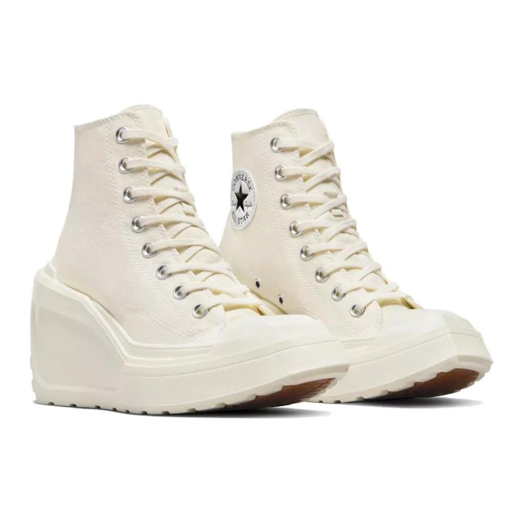 Converse Chuck 70 De Luxe Wedge Egret Women Sneakers Cream Black White A06479C