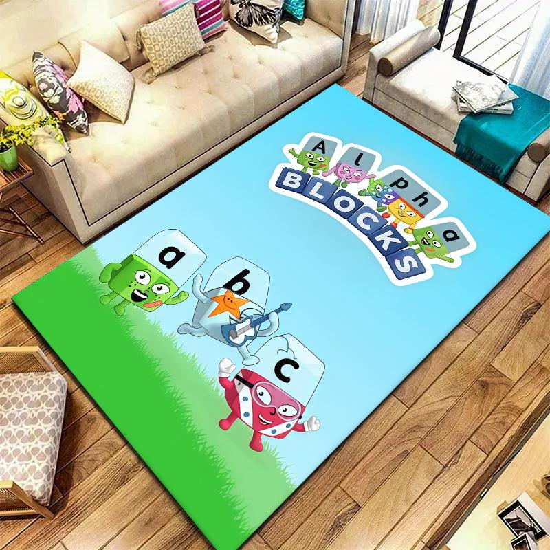 Alphablocks Carpet Rug for Living Room Bedroom Home Sofa Decoration,Kids play Nonslip Floor Mat