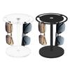 360°Rotating Acrylic Sunglasses Organizer with 3 Slots and Round Base Sunglasses Display Rack for Entryway Living Room