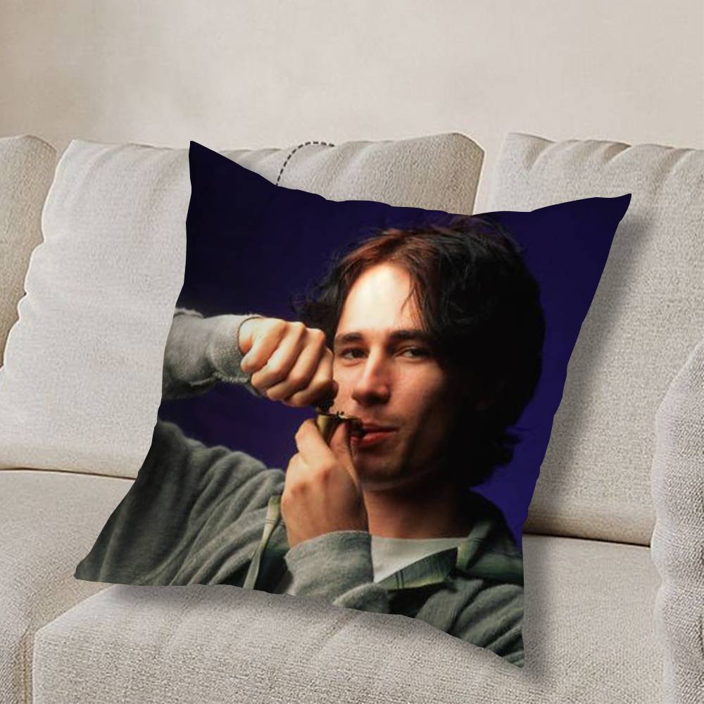 J-Jeff Buckley Grace COOL Pillow Case Anti-dustmite Pillowcase Invisible zipper silky short plush Sofa cushion cover