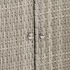 Storage Cabinet with Door Light Grey 100 x 36 x 102 cm Rattan
