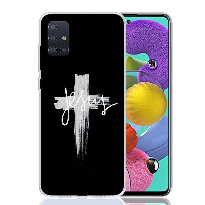 God Jesus Pray Cross Case Phone Cover for Samsung Galaxy A52 A51 A50 A42 A32 A22 A12 A02S A72 A71 A70 A41 A31 A21S A40 A30S A20E