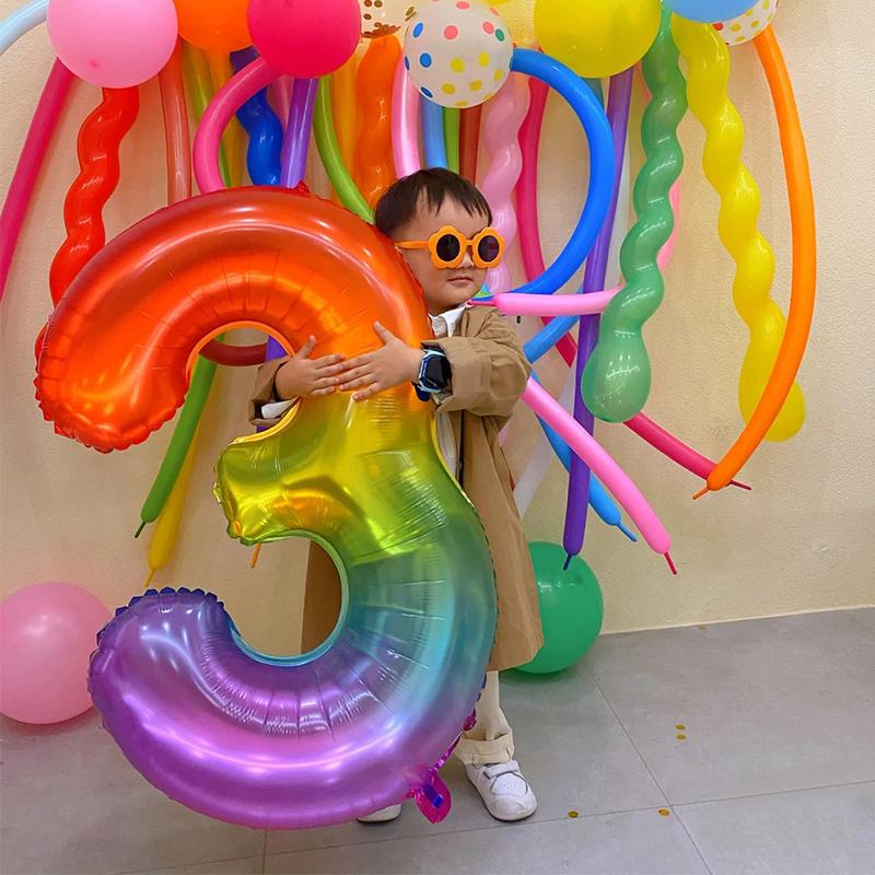 40inch Number Aluminum Foil Balloons 0 1 2 3 4 5 6 7 8 9 Years Old Balloons Child Adult Birthday Wedding Decor Party Supplies