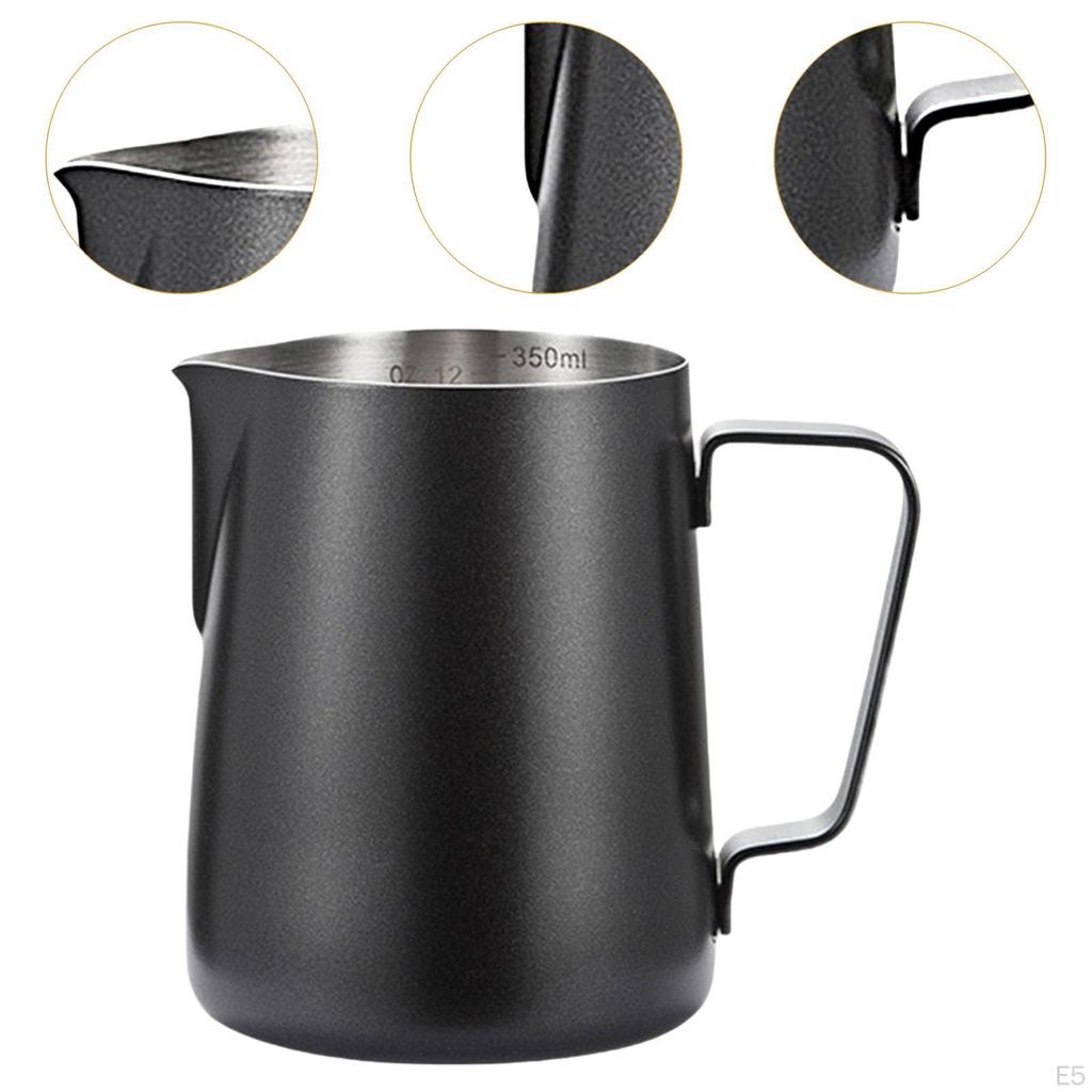12/350ml Milk Frothing Pitcher Espresso Coffee Steaming Decorative Art Pen Stainless Steel