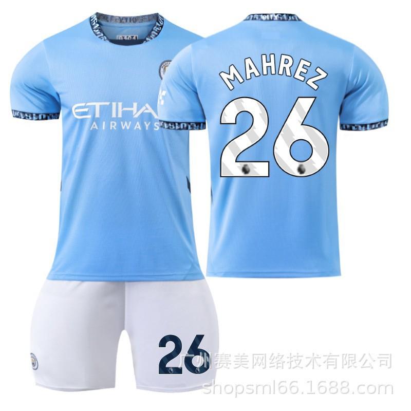 Manchester City Heim-Fußballtrikots 9 Harland 47 Forden 19 Alvarez 11 Doku 2425 Trikot-Set