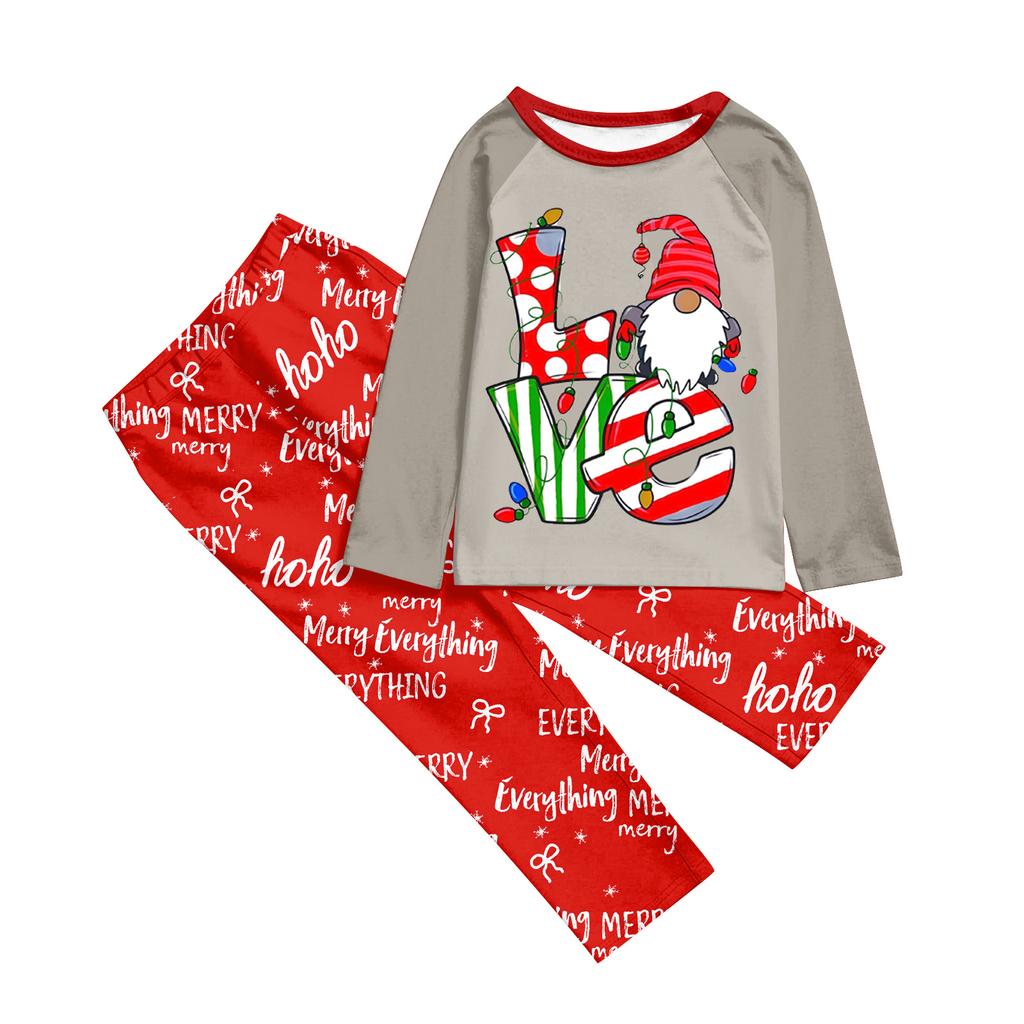 Passende Familiensets, Pyjamas, Loungewear-Outfits, passende Langarmoberteile und Hosen für die Familie