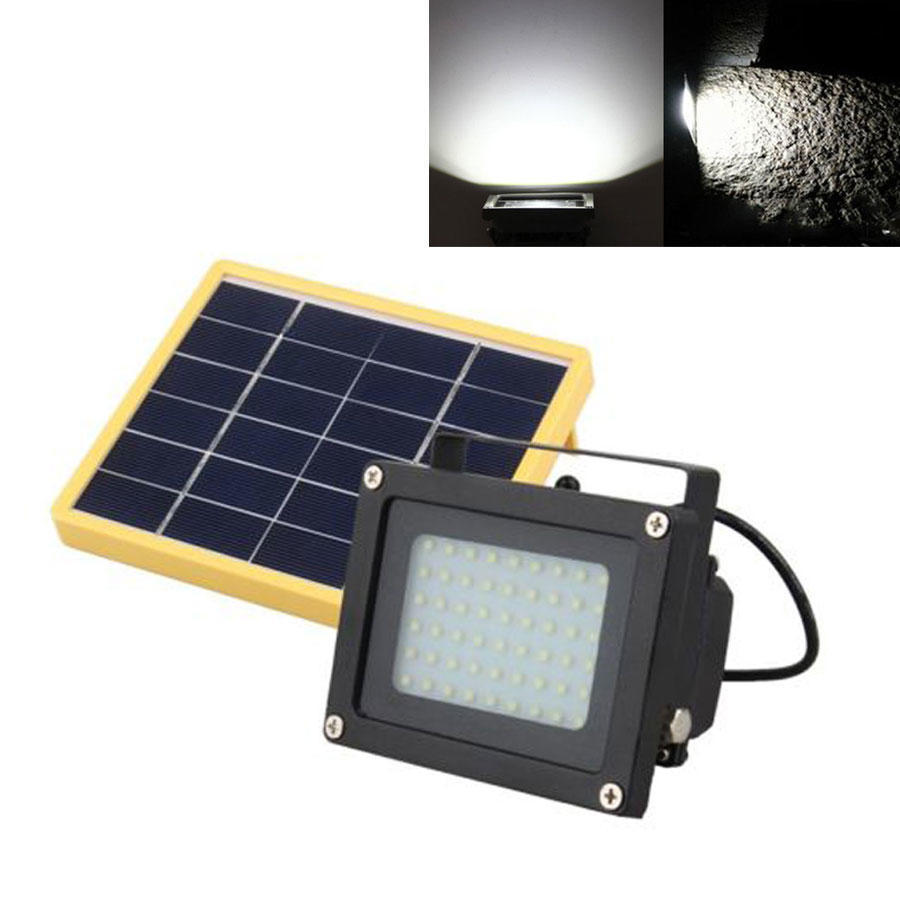Solar Powered 54 LED Dusk-to-Dawn Sensor Outdoor Security Floodlight Waterproof