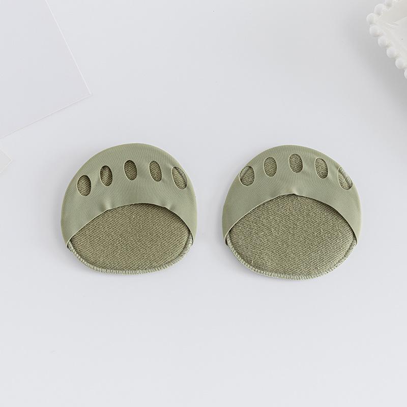 Female Summer Thin Pure Color Half Palm Shallow Mouth Invisible Five Finger Cotton Socks