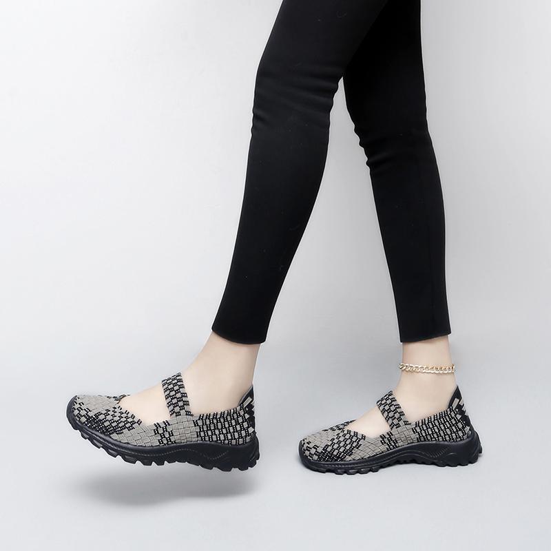 Summer Mary Jane Sandals Lady Handmade Braid Sandals Women Color Weave Girl Beach Shoes Plus Size