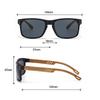 Xiaomi Men Women Square Polarized Sunglasses UV400 Bamboo Wood Temple Fashion Shades For Driving Fishing Beach Outdoor