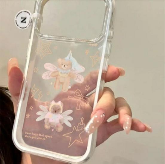 

Angel Bear 2-in-1 Soft Case for Apple iPhone Models: 11, 13, 13 Pro, 14, 15, 16, 17 Pro Max 12 Pro