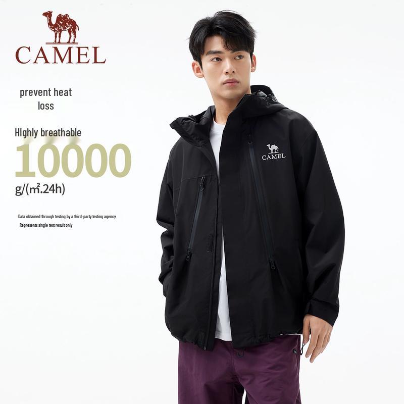Camel Unisex Outdoor Windproof Waterproof Jacket