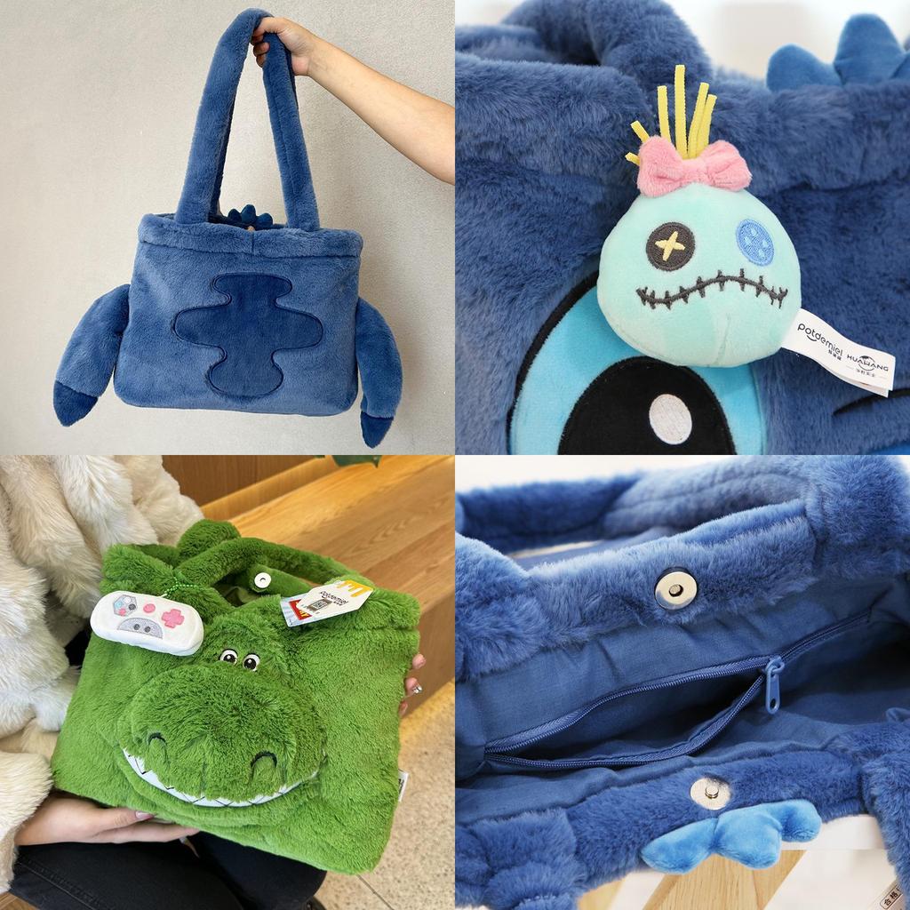 Genuine Stitch Plush Bag Cute Large Capacity Woody Autumn And Winter Plush Shoulder Bag Sullivan Tote Bag Book