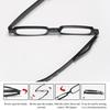 TR90 Portable Folding Anti Blue Light Reading Glasses with Leather Case Men Women Compact 360°Twist Pocket Presbyopic Eyeglasses