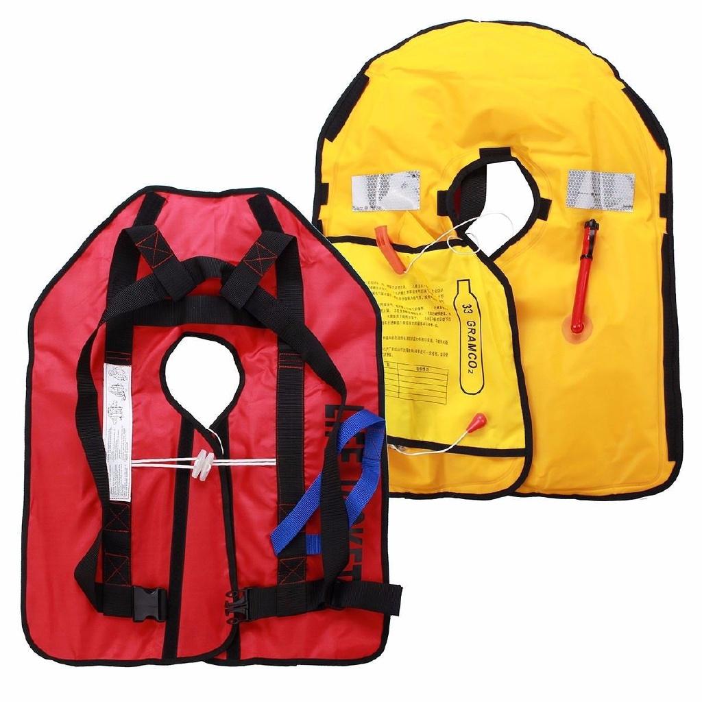 Jacket Life Inflatable Vest 150n Manual Automatic Sailing Boating Aid Buoyancy