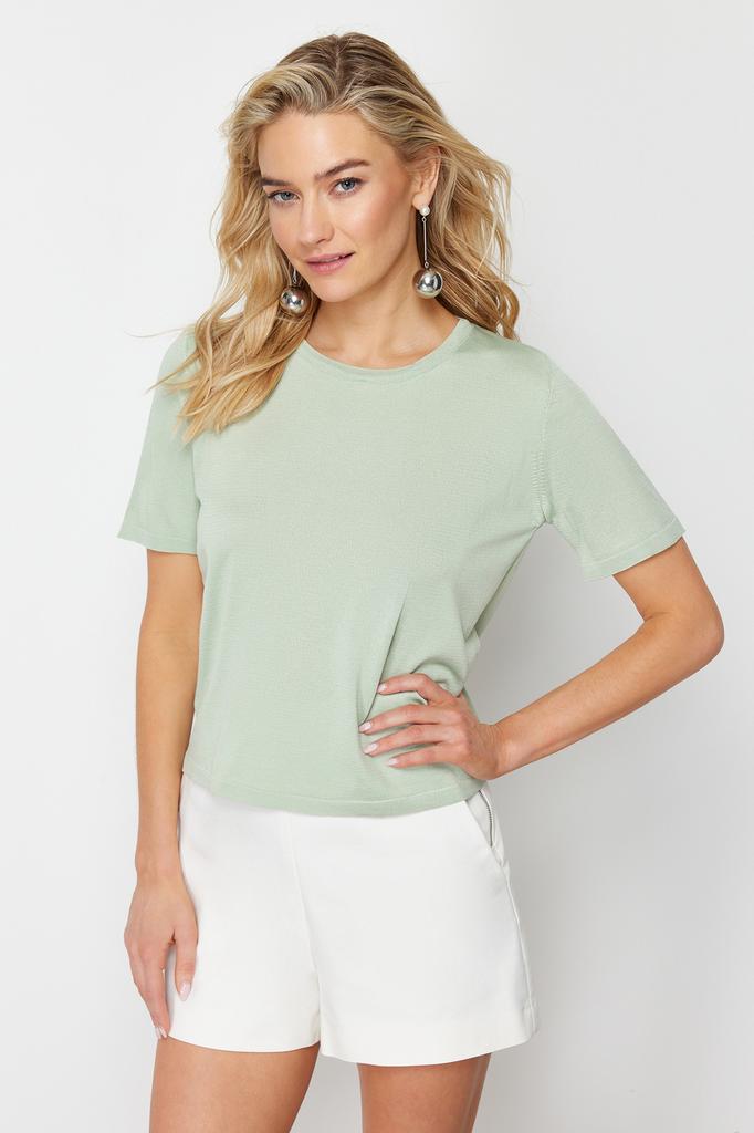 Moda Femei Pulover Nou Roz Tricou tricot cu decolteu