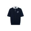 Embroidered Short Sleeved Cotton Blend Polo Shirt 1AFQQJ