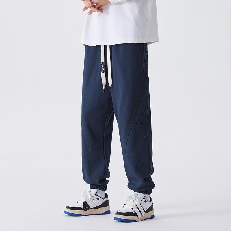 Men's New Tied Feet Casual Sweatpants Trendy Fashion Trousers Simple Drawstring Sports Boys Youth Versatile Popular