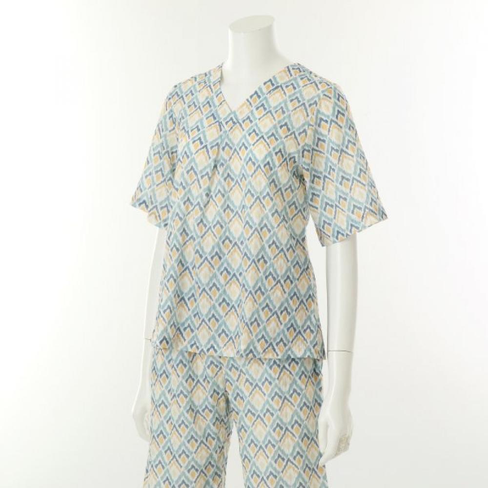 Venus Women Pajama Top Geometric Print Vevs118w