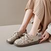 Nuove scarpe da donna con buchi punta rotonda fondo piatto traforate con lacci scarpe casual suola morbida comode e leggere scarpe da donna taglia grande