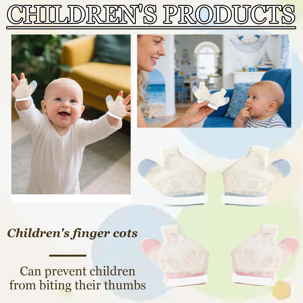 Sucking Thumb Gloves, Baby -feeding Gloves, Breathable Finger And Thumb Protectors That Prevent Children From Sucking Their Thumbs.