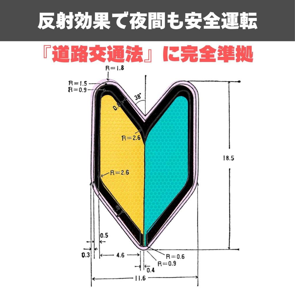 Ritaverse Beginner Mark, Magnetic Stickers, Set of 2, Beginner Driver Signs, Made in Japan,