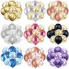 10PCS Gold Silver Metal Latex Confetti Balloons Wedding New year Birthday Party Decorations Matte Globos