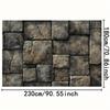 1 Vintage Castle Brick Wall Background Cloth - Realistic Stone Texture Halloween Party Decoration, Durable Polyester Material