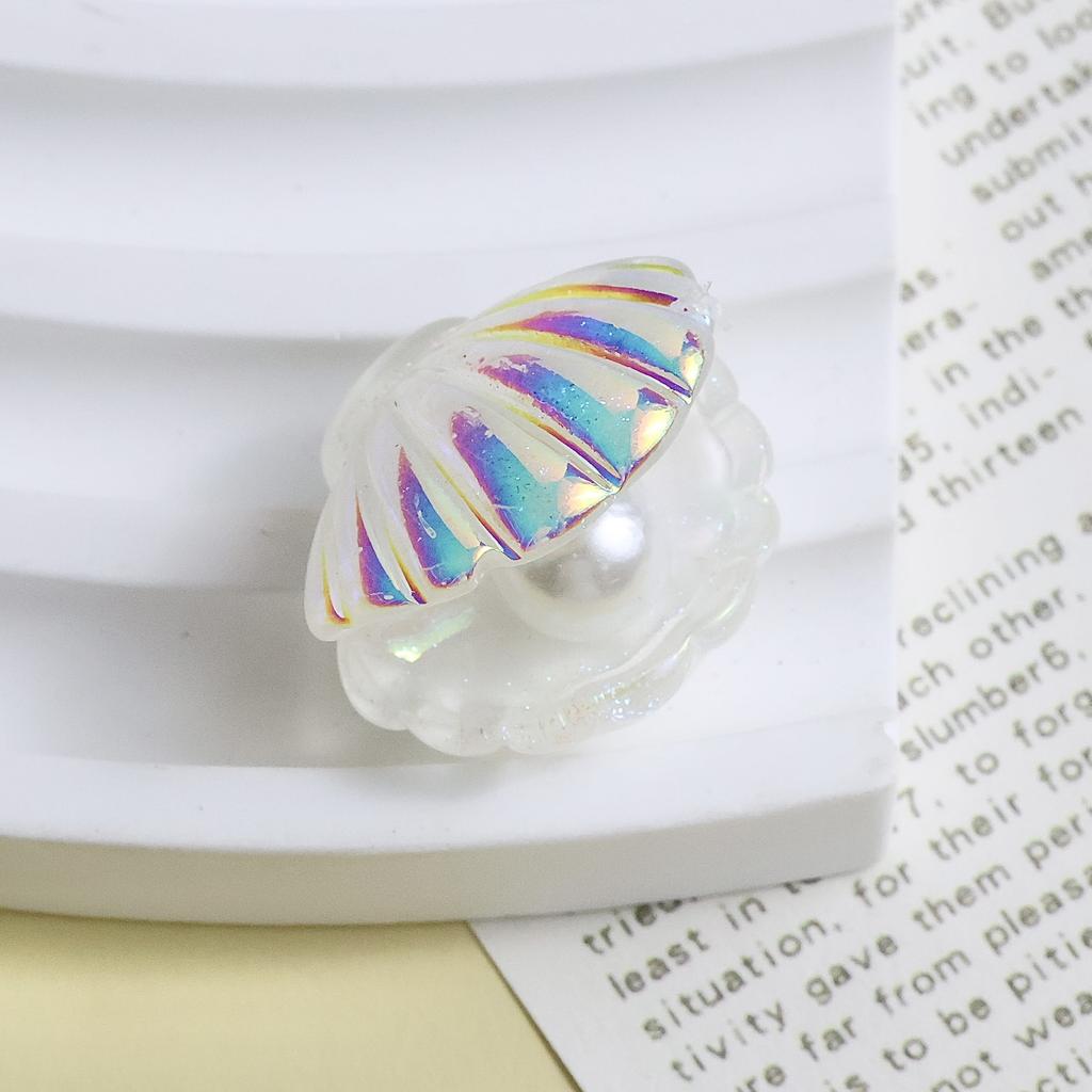 5/10pcs Mini Colorful Pearl & Resin Shell DIY Handmade Accessories Hair Clips Phone Case Decoration Material Mermaid Party Decor