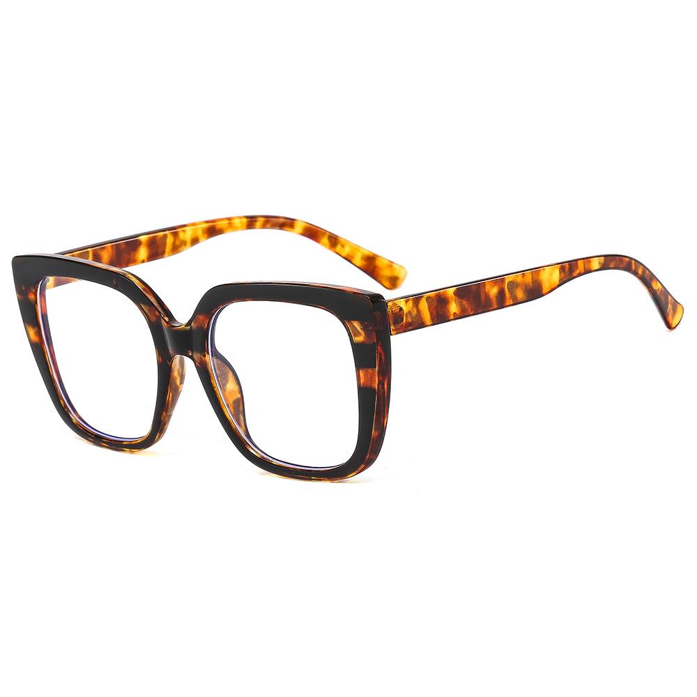 2023 Trendy Leopard Print Women's Large Frame Glasses - Fashionable and Simple Design